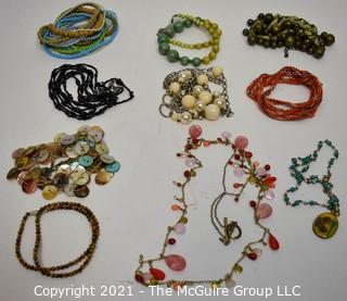 Group of Beaded & Costume Jewelry Necklaces.