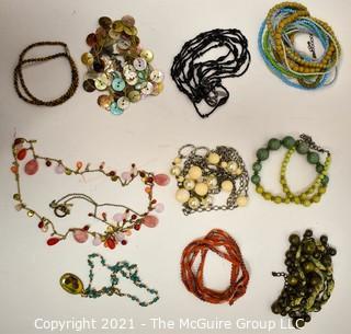 Group of Beaded & Costume Jewelry Necklaces.