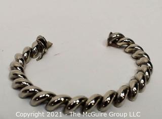 Vintage Sterling San Marco Macaroni Ling Bracelet