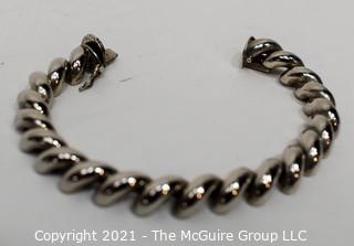 Vintage Sterling San Marco Macaroni Ling Bracelet