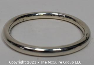 Sterling Silver Round Bangle Bracelet