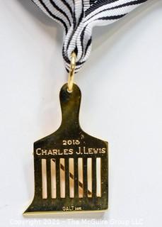 Award from The Gridiron Club and Foundation of Washington DC Made by Galt Jewelers in 14kt yellow gold and Presented to Charles Lewis in 2013.