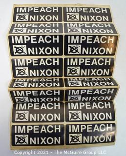 Impeach Nixon Stickers; vintage