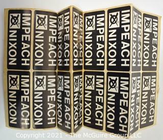 Impeach Nixon Stickers; vintage