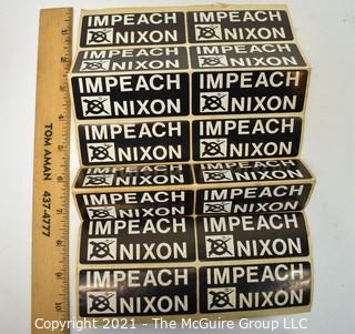 Impeach Nixon Stickers; vintage