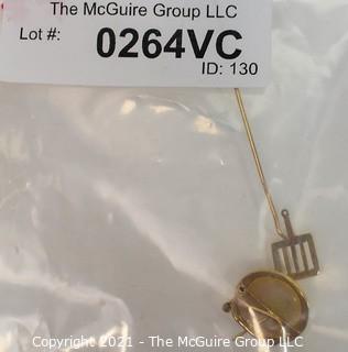 Two (2) Pieces of 14kt Yellow Gold Jewelry Including Stick Pin from The Gridiron Club and Foundation of Washington DC Made by Galt Jewelers and Pearl Earring. Pin weighs 1.3 grams and earring 4.1 grams. 