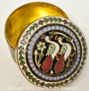 Collection of Trinket Boxes and Asian Figurines, Including Lacquer, Enamel Painted and Stone. 