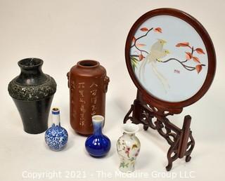 Collection of Asian Decorative Items.  Various materials. 