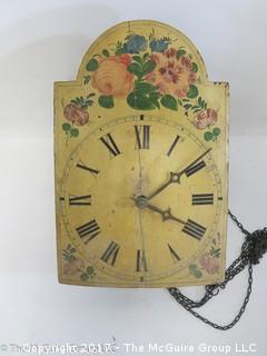 Tall Case Clock Mechanicals and face; 8W x 10T x 6"D 