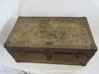 Vintage Storage Trunk filled with Equestrian tack