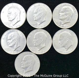 (7) 1970's Kennedy Half Dollar coins