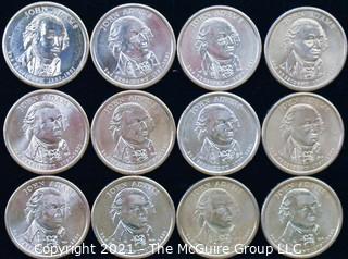 (12) John Adams $1 Coins