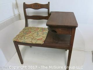 Mid-Century Telephone Table/Chair