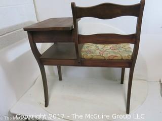 Mid-Century Telephone Table/Chair