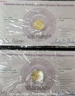 (2) Uncirculated John Adams Dollar Coins 