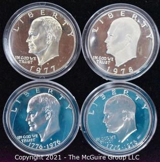 (4) Eisenhower Proof Uncirculated Dollar Coins