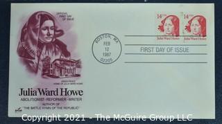 USPS Folio of Julia Ward Howe Stamp Dedication, Feb 12, 1987