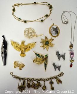 Group of Vintage Necklaces and Brooches.