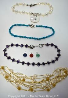 Beaded Necklaces and Pendants. 