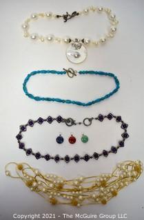 Beaded Necklaces and Pendants. 