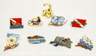 Group of Vintage Scuba Diving Pins