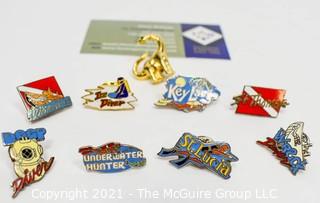 Group of Vintage Scuba Diving Pins