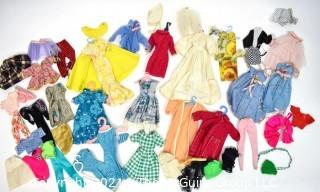 Collection of Vintage Barbie Clothes Some Made by Mattel and Some Homemade.