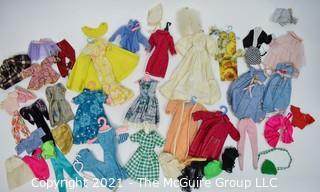 Collection of Vintage Barbie Clothes Some Made by Mattel and Some Homemade.