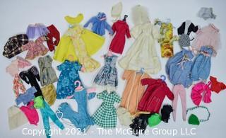 Collection of Vintage Barbie Clothes Some Made by Mattel and Some Homemade.