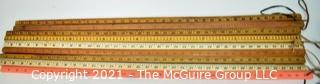 Collection of Vintage Wooden Advertising or Promotional Yardsticks Rulers