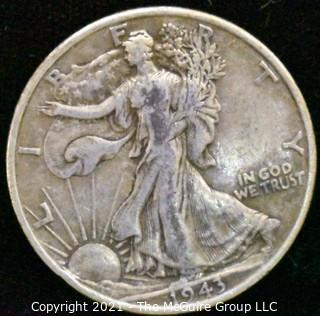 1943 Walking Liberty Half Dollar Coin 