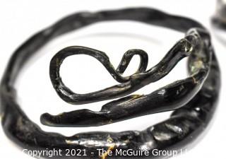 Two (2) Vintage Black Coral Branch Bracelets.