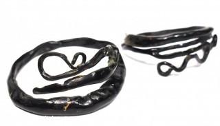 Two (2) Vintage Black Coral Branch Bracelets.