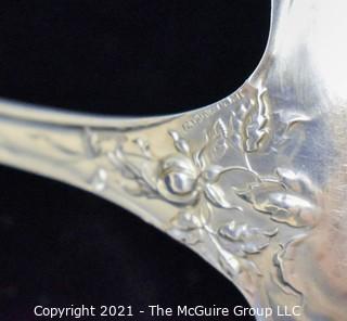 Antique George W Shiebler Mauser American Beauty Sterling Silver Punch Ladle.  Weighs 156g