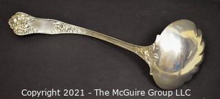 Antique George W Shiebler Mauser American Beauty Sterling Silver Punch Ladle.  Weighs 156g