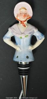 Female Form Porcelain Bottle Stopper.