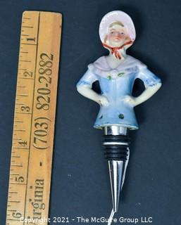 Female Form Porcelain Bottle Stopper.