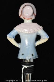 Female Form Porcelain Bottle Stopper.