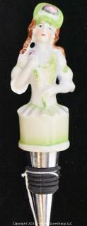 Female Form Porcelain Bottle Stopper.