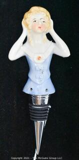 Female Form Porcelain Bottle Stopper.