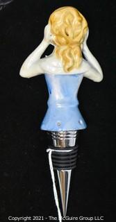 Female Form Porcelain Bottle Stopper.