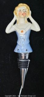 Female Form Porcelain Bottle Stopper.