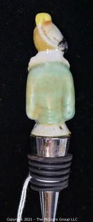 Female Form Porcelain Bottle Stopper. 