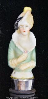 Female Form Porcelain Bottle Stopper. 