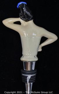 Female Form Porcelain Bottle Stopper. 