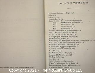 Vintage Leather Bound with Marble Paper, Bailey's Magazine of Sports and Pastime, Volume 23, 1873