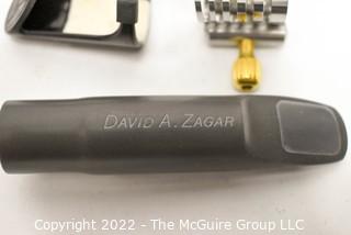 Woodwind Musical Instrument Mouthpiece - Custom David A Zagar metal 8 (2015) with Rovner Ligature