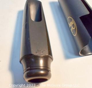 Woodwind Musical Instrument Mouthpiece - The Woodwind Co., "Steel Ebonite"  J5X with Rovner Ligature & Cap