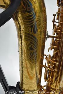 SML Gold Medal Tenor Saxophone, SN# 17484, white Hiscox Pro II hard case. Mouthpiece sold separately in this auction.