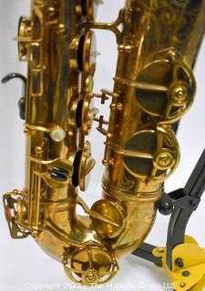 SML Gold Medal Tenor Saxophone, SN# 17484, white Hiscox Pro II hard case. Mouthpiece sold separately in this auction.